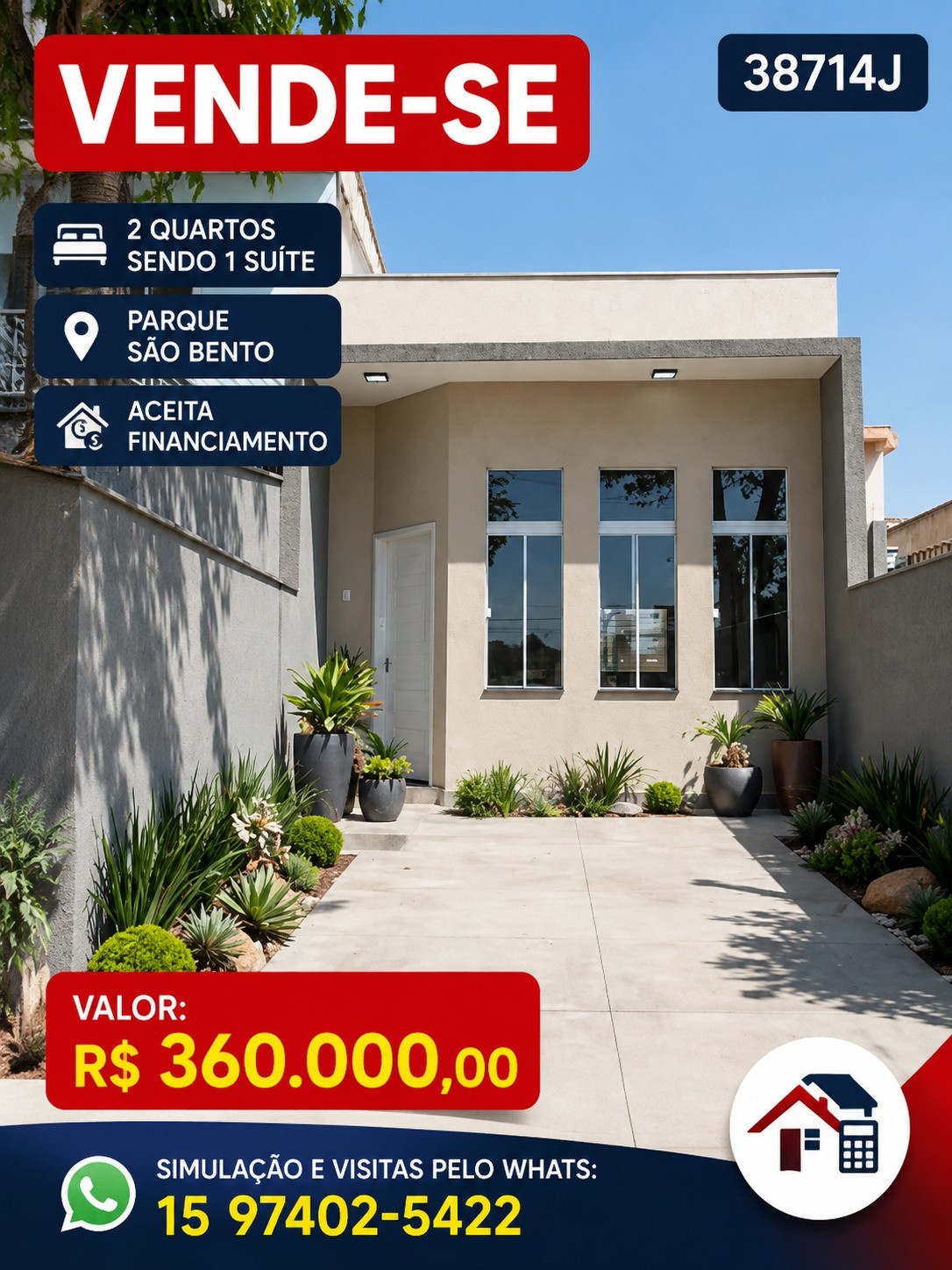 CASA 2 DORMITÓRIOS - SÃO BENTO